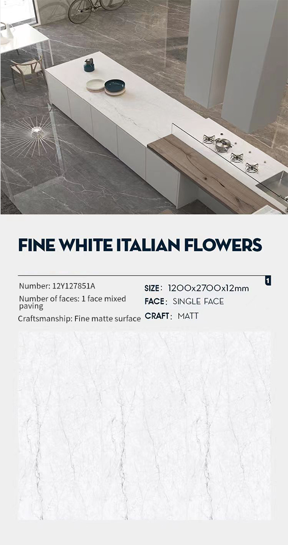 FineWhiteItalianFlowersMT1417SMSinteredStoneCountertopsMatt FineWhiteItalianFlowersMT1417SMSinteredStoneCountertopsMatt