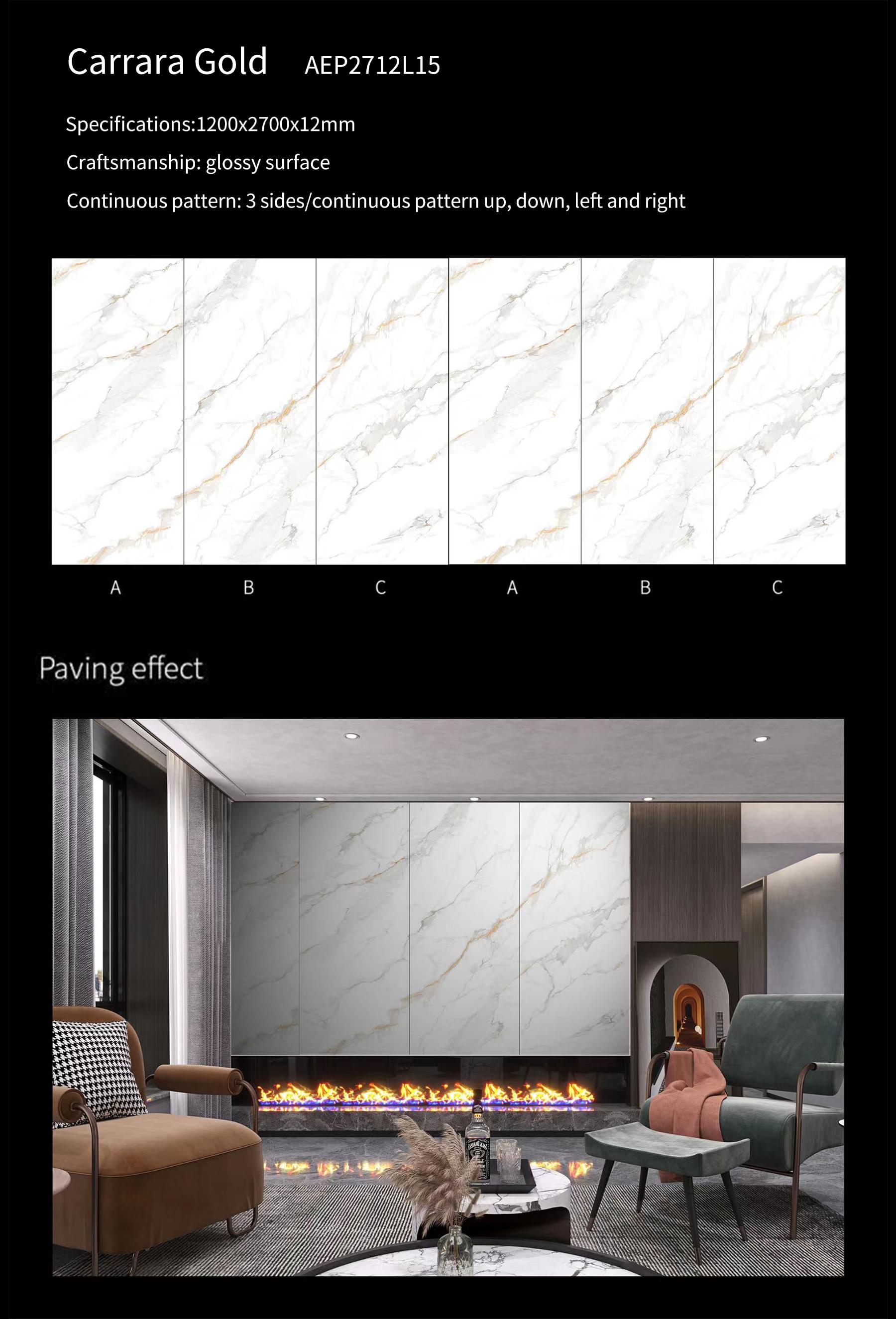 Carrara Gold MT148SP Sintered Stone Slabs Polished Carrara Gold MT148SP Sintered Stone Slabs Polished