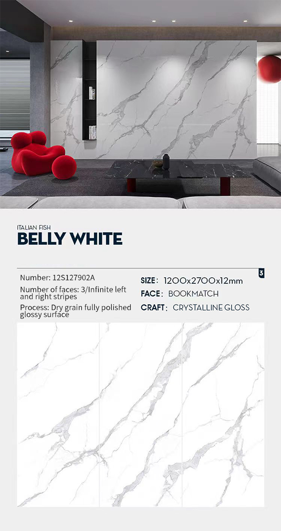 Italian Fish Belly White Sintered Stone Slabs Polished Italian Fish Belly White Sintered Stone Slabs Polished