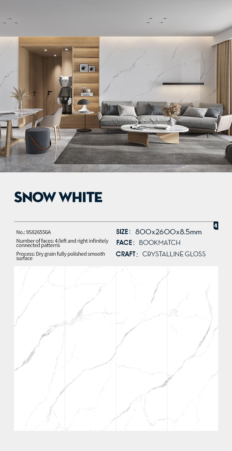 Snow White MT3719SP Sintered Stone Slabs Polished (2) Snow White MT3719SP Sintered Stone Slabs Polished (2)