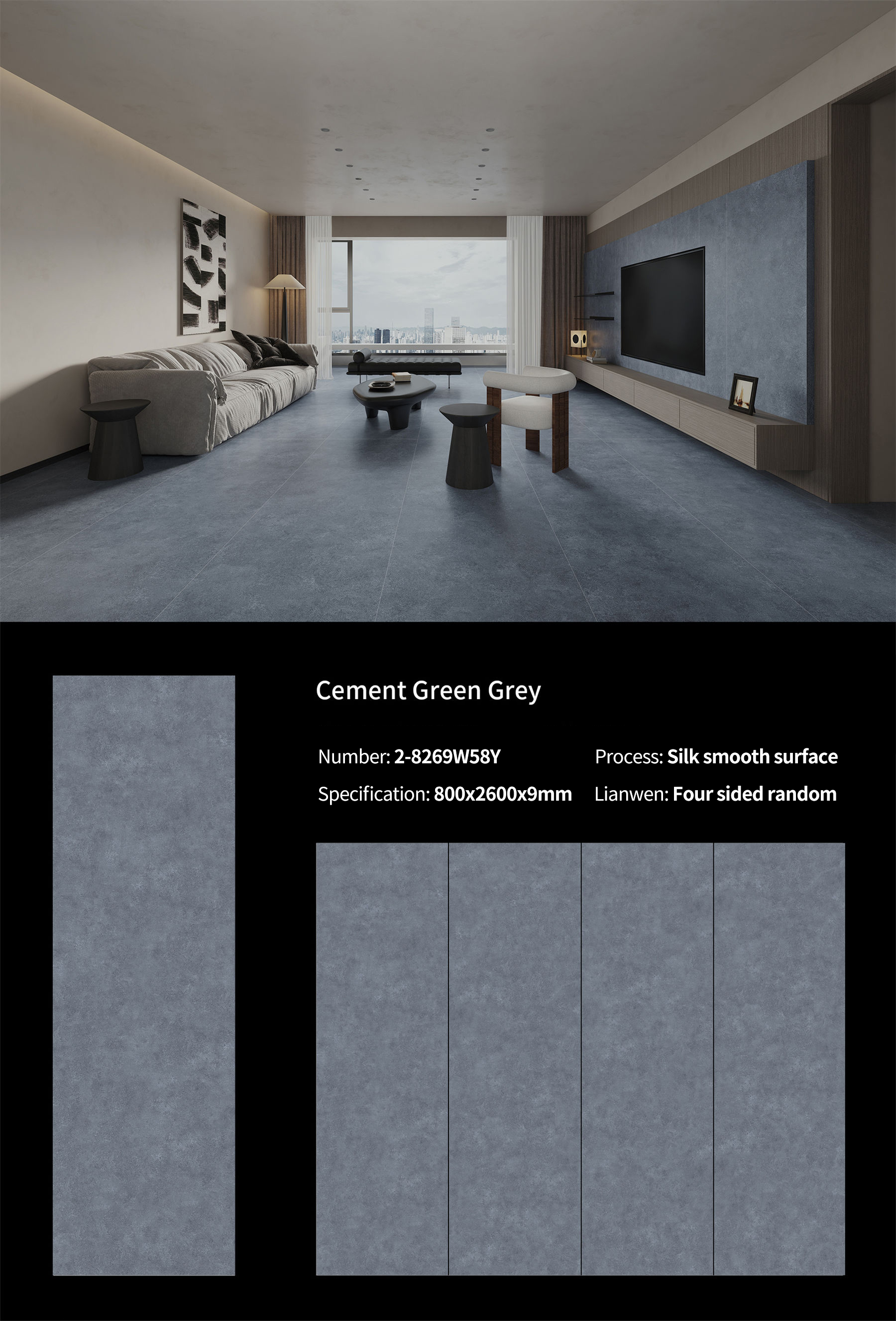 Cement Green Grey MT3118SM Sintered Stone Countertops Matt (2) Cement Green Grey MT3118SM Sintered Stone Countertops Matt (2)