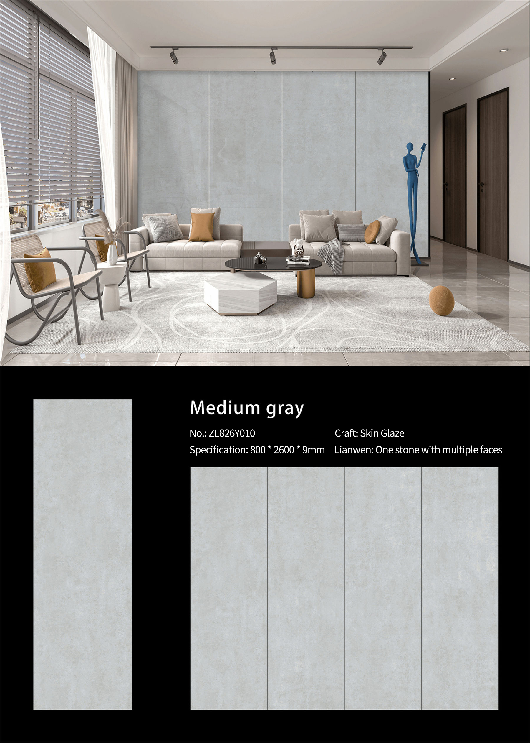 Medium Gray MT3111SM Sintered Stone Countertops Matt (2) Medium Gray MT3111SM Sintered Stone Countertops Matt (2)
