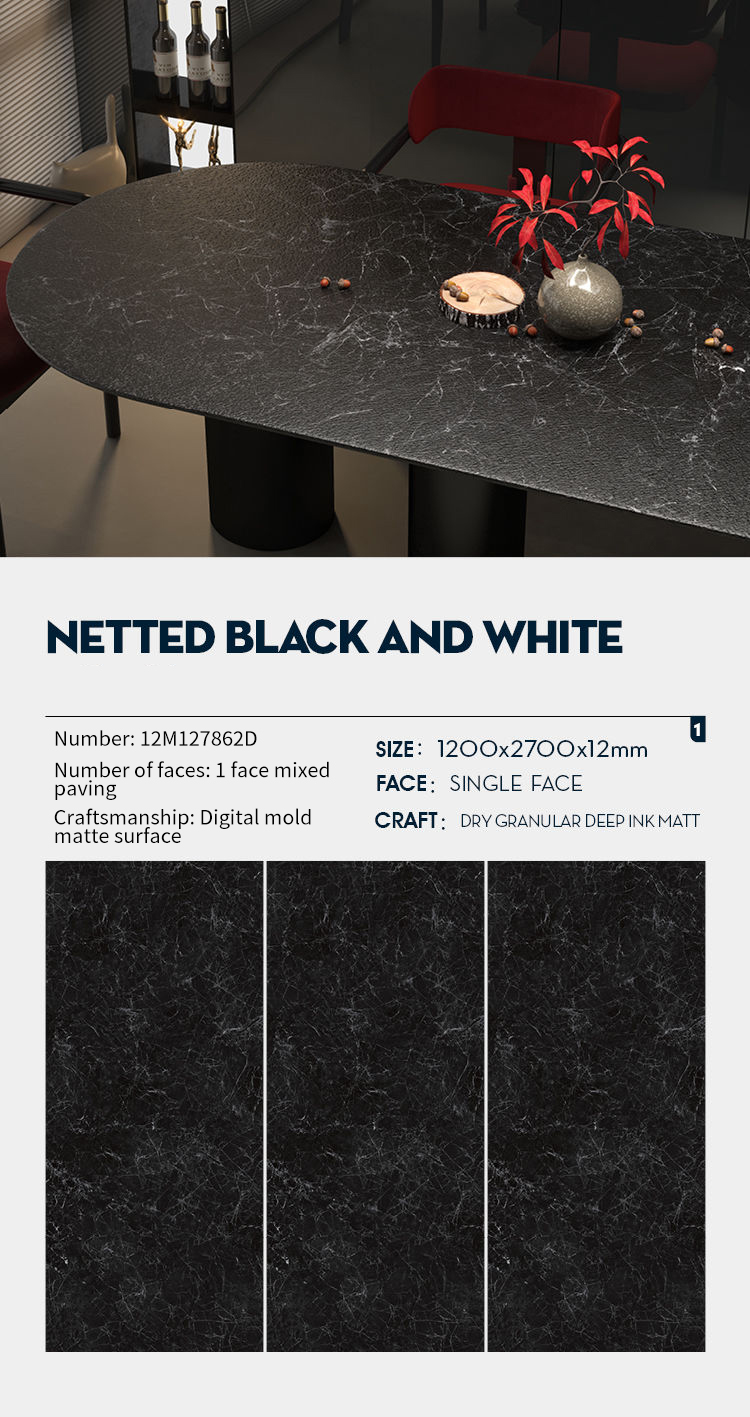 Netted Black And White Sintered Stone Slabs Polished (2) Netted Black And White Sintered Stone Slabs Polished (2)