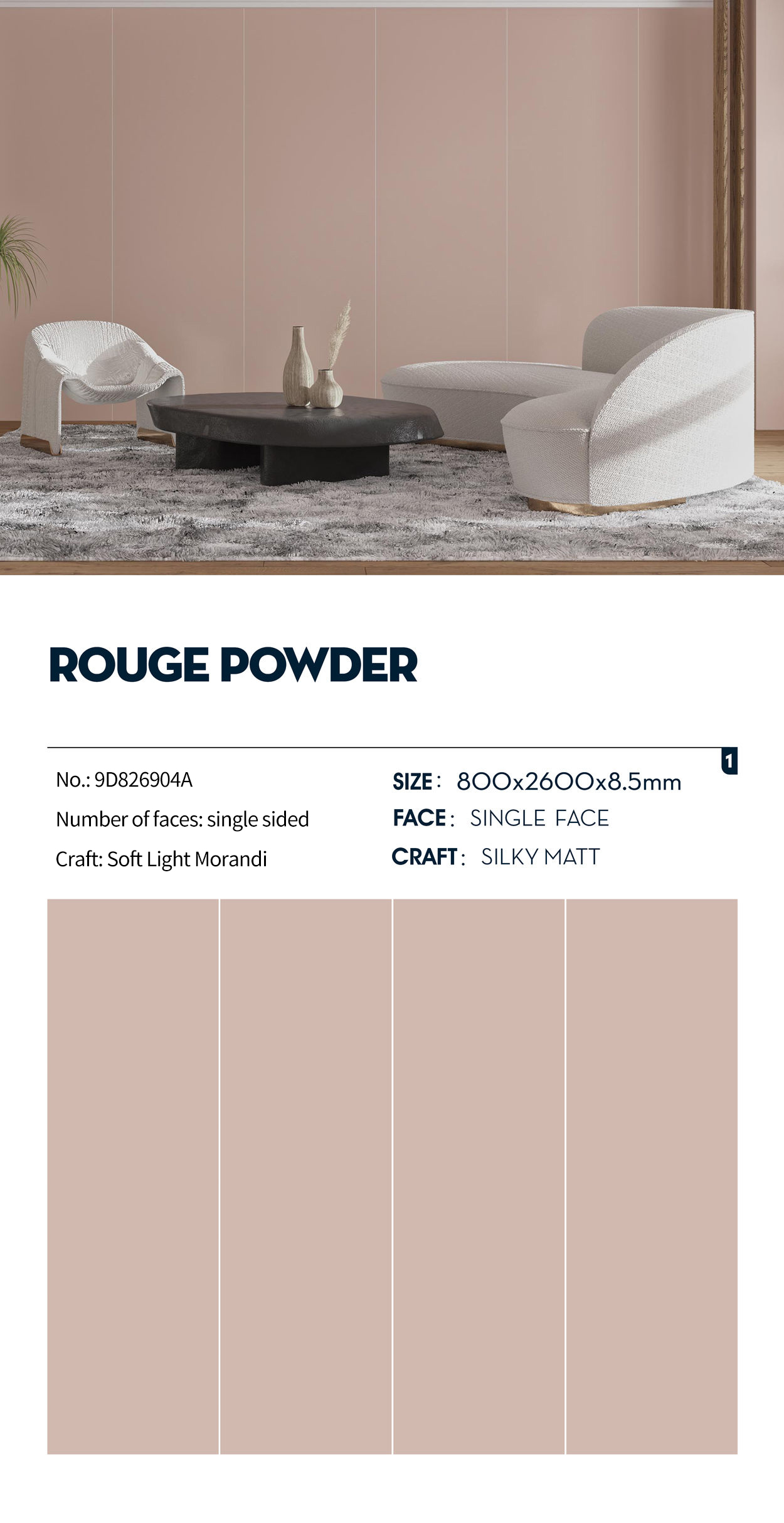 Rouge Powder MT3131SM Sintered Stone Countertops Matt (2) Rouge Powder MT3131SM Sintered Stone Countertops Matt (2)