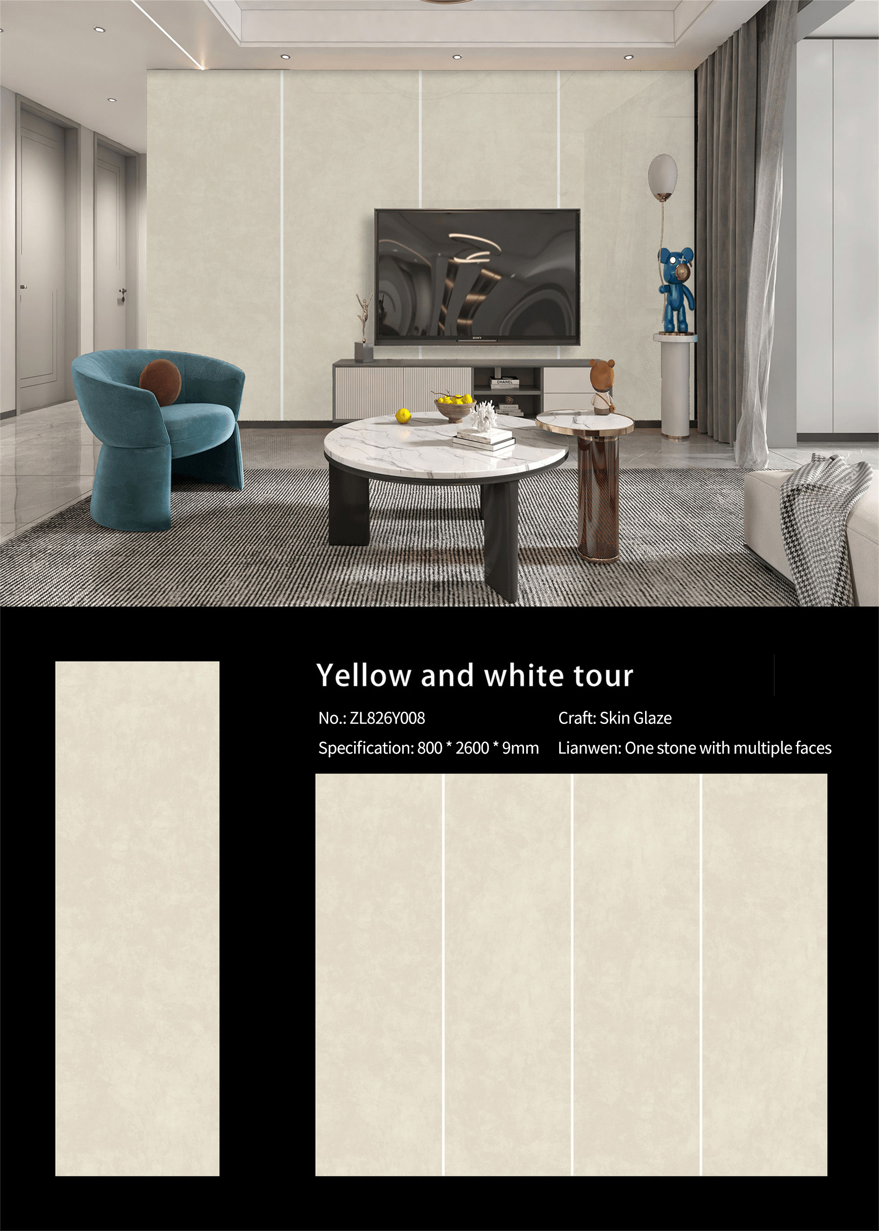 Yellow And White Tour MT3112SM Sintered Stone Countertops Matt (2) Yellow And White Tour MT3112SM Sintered Stone Countertops Matt (2)