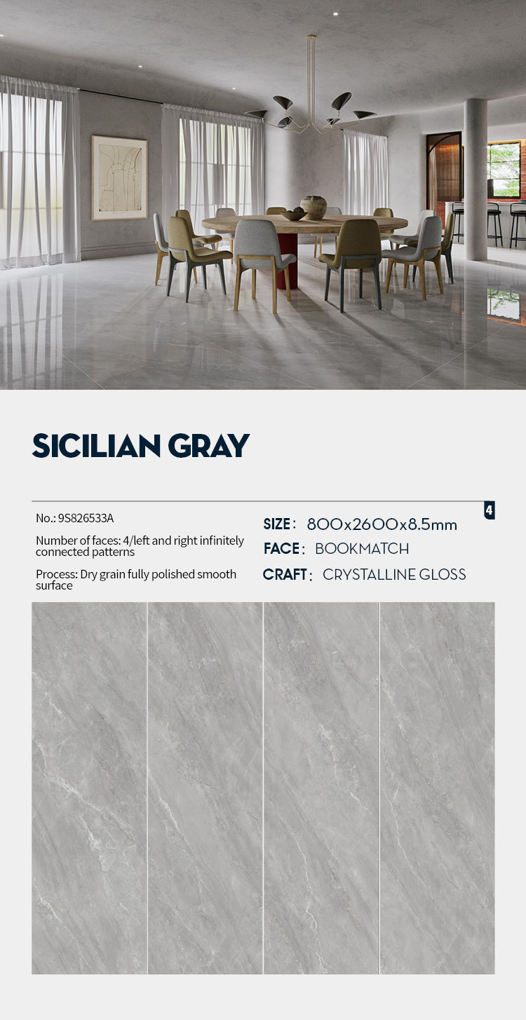 Sicilian Gray MT3023SP Sintered Stone Slabs Polished (2) Sicilian Gray MT3023SP Sintered Stone Slabs Polished (2)