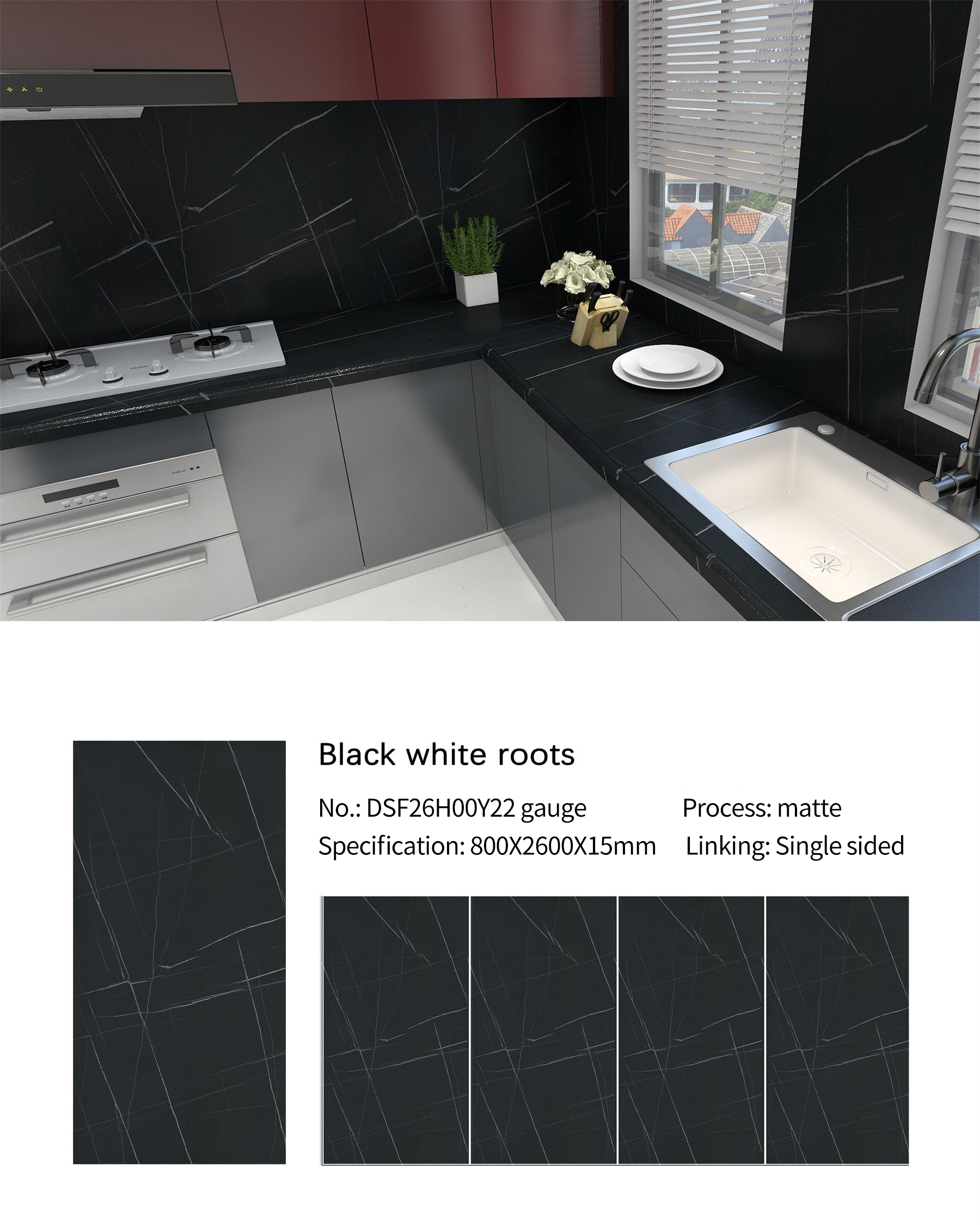 Black&White Roots MT3236SM Sintered Stone Countertops Matt (2) Black&White Roots MT3236SM Sintered Stone Countertops Matt (2)