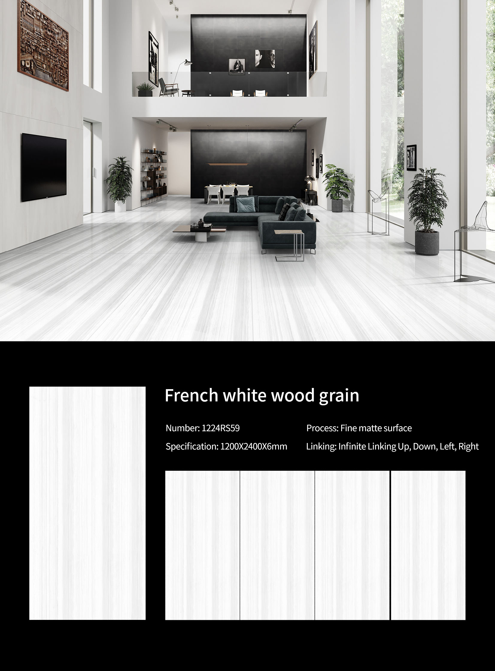 French White Wood Grain MT1801SM Sintered Stone Countertops Matt (2) French White Wood Grain MT1801SM Sintered Stone Countertops Matt (2)