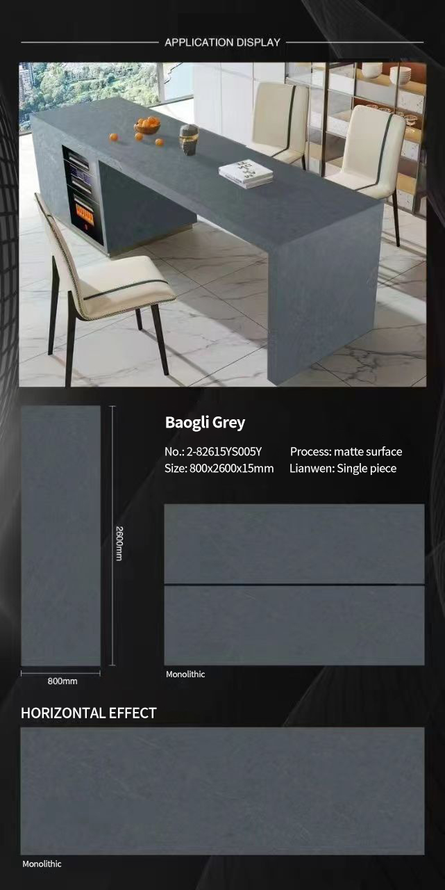 Baogli Grey MT3205SM Sintered Stone Countertops Matt Baogli Grey MT3205SM Sintered Stone Countertops Matt