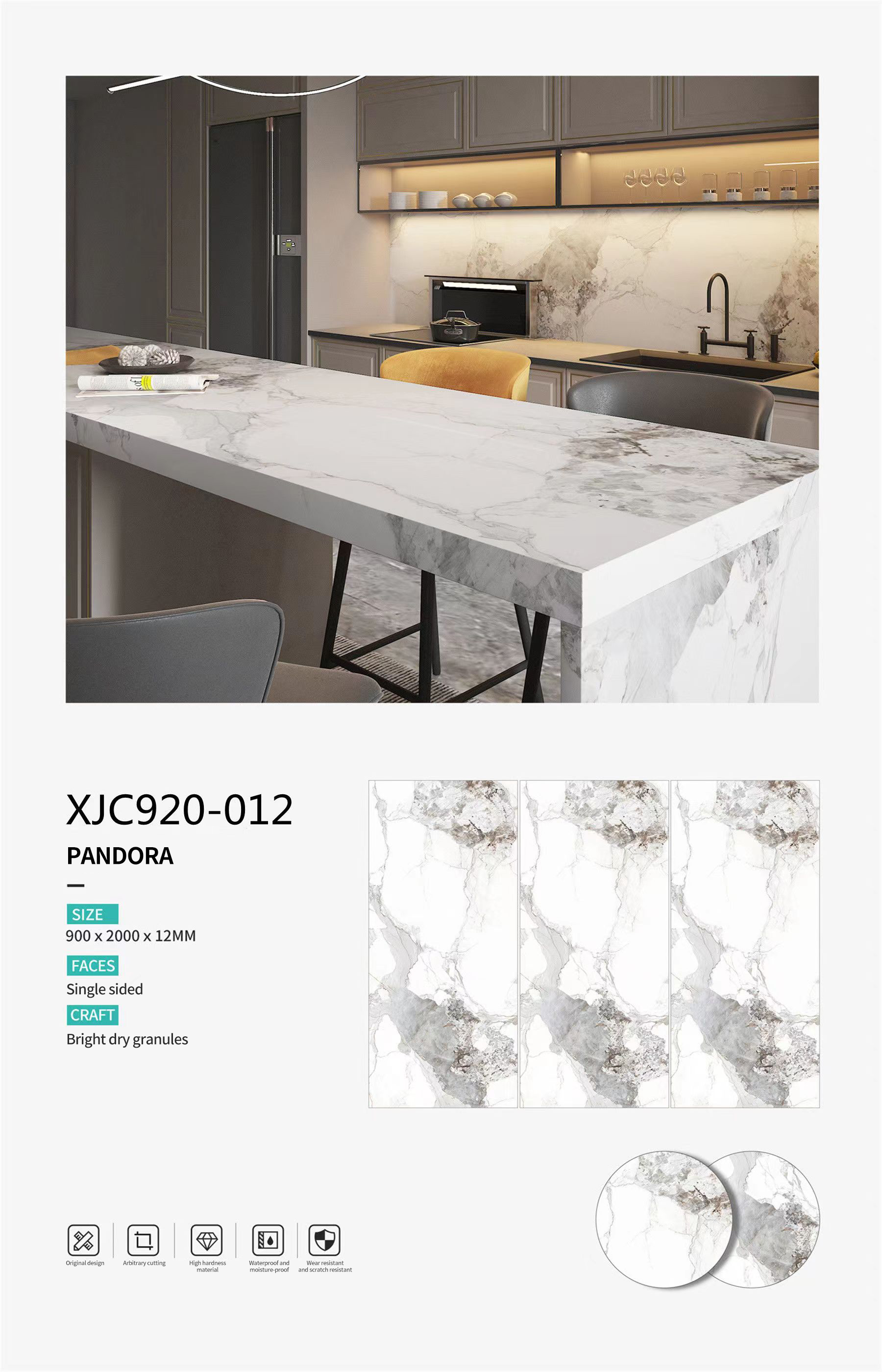 Pandora Sintered Stone Slabs Polished Pandora Sintered Stone Slabs Polished