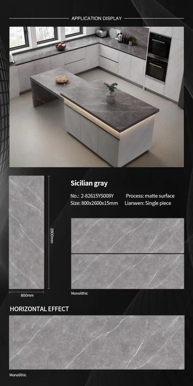 Sicilian Grey Sintered Stone Countertops Matt Sicilian Grey Sintered Stone Countertops Matt