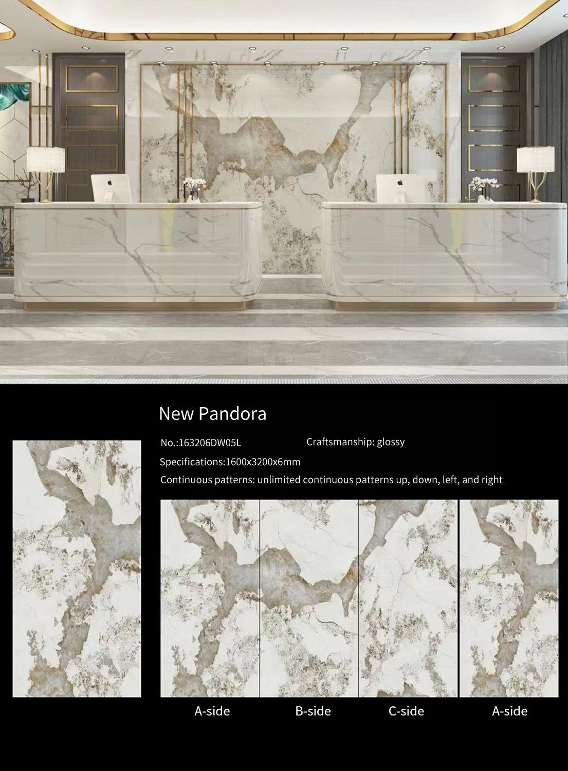 New Pandora MT404SP Sintered Stone Slabs Polished (2) New Pandora MT404SP Sintered Stone Slabs Polished (2)