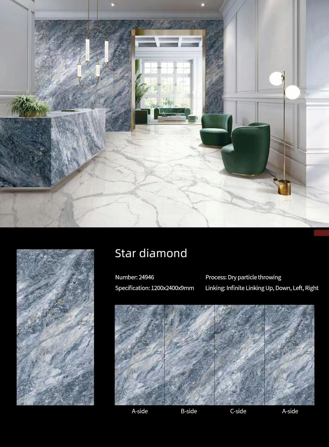 Star diamond Sintered Stone Slabs Polished (2)