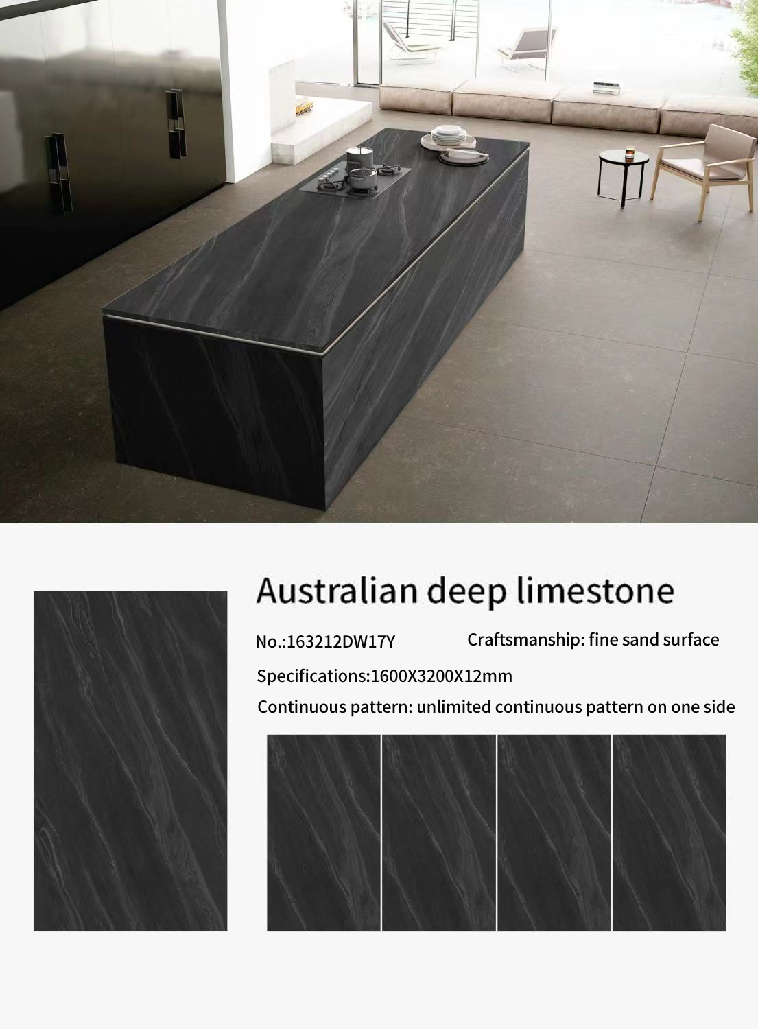 Australian Snadstohne Dark Gray MT252SM Sintered Stone Countertops Matt (2) Australian Snadstohne Dark Gray MT252SM Sintered Stone Countertops Matt (2)