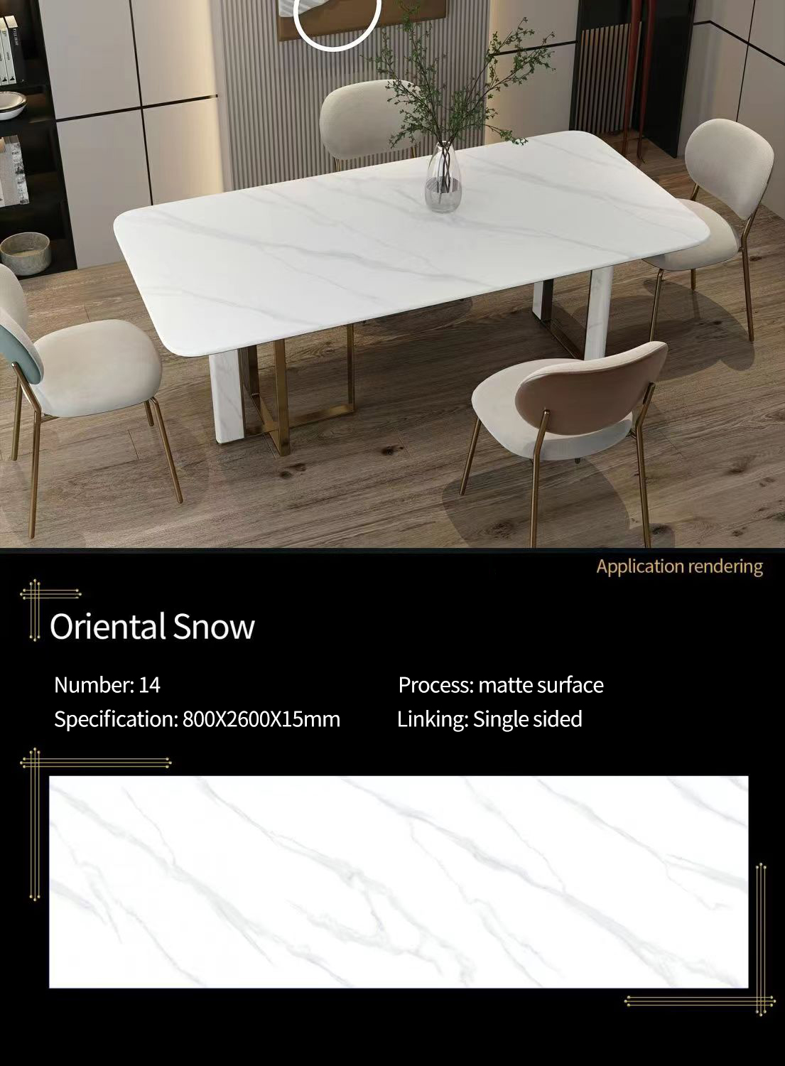 Oriental Snow MT3203SM Sintered Stone Countertops Matt Oriental Snow MT3203SM Sintered Stone Countertops Matt