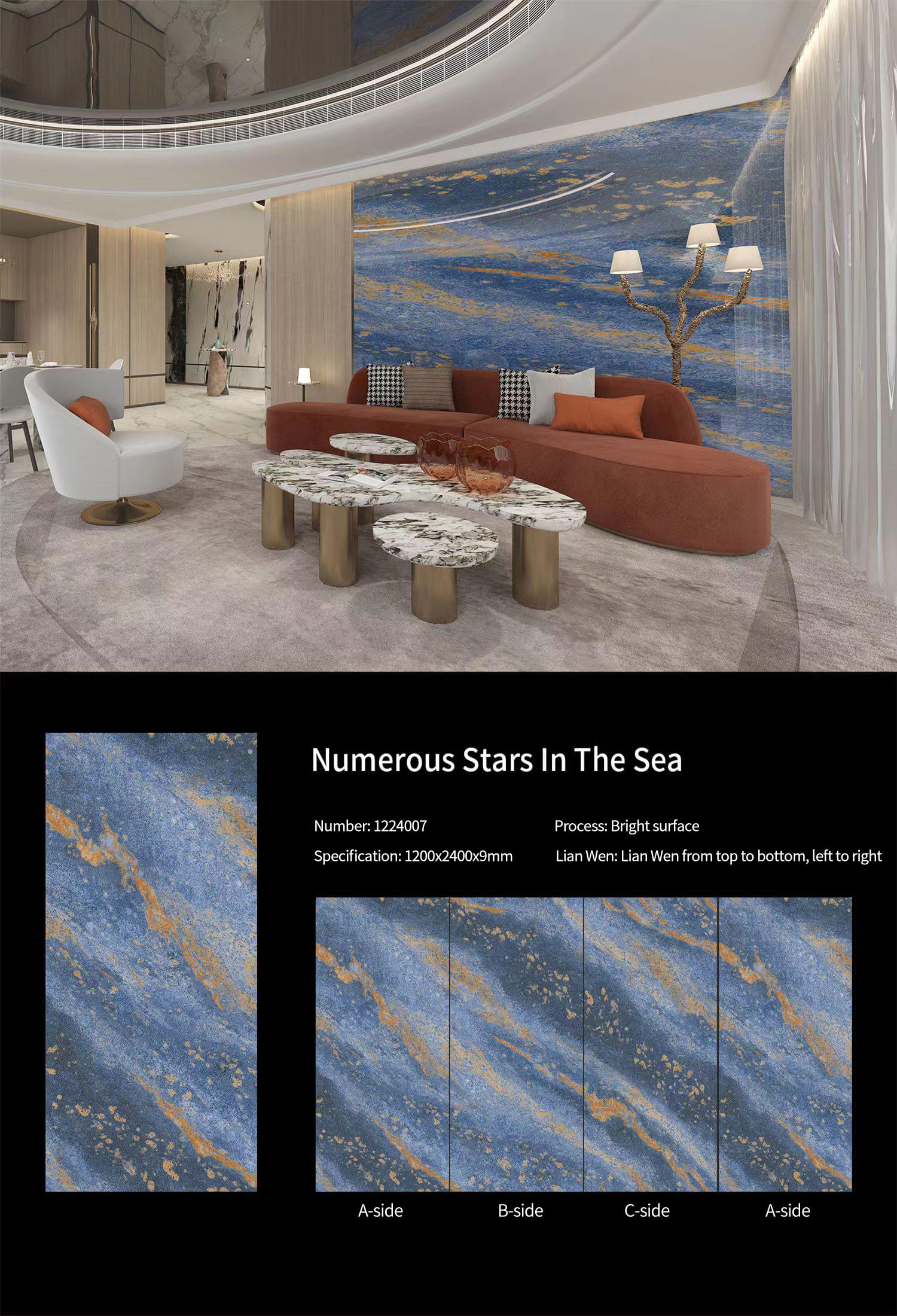 Numerous Stars In The Sea Sintered Stone Slabs Polished (2)
