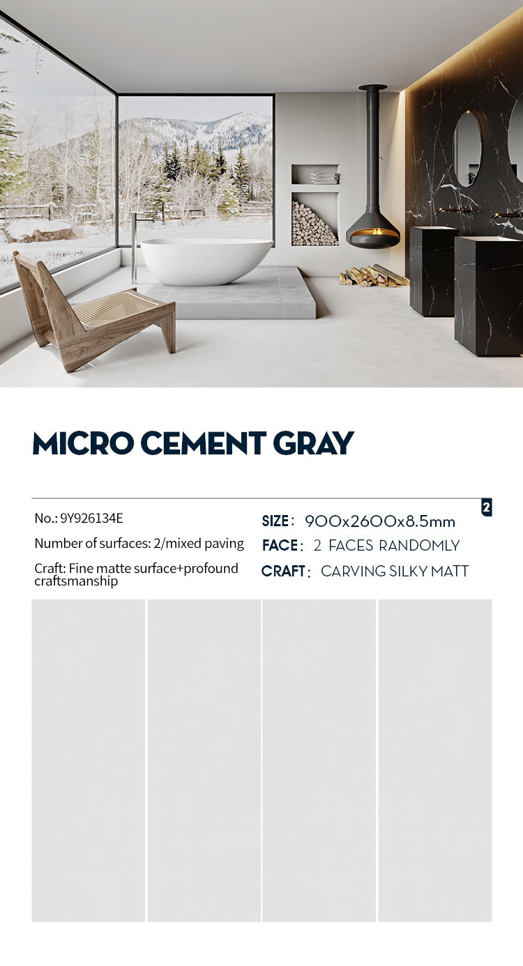 Micro Cement Gray MT2907SM Sintered Stone Countertops Matt Micro Cement Gray MT2907SM Sintered Stone Countertops Matt