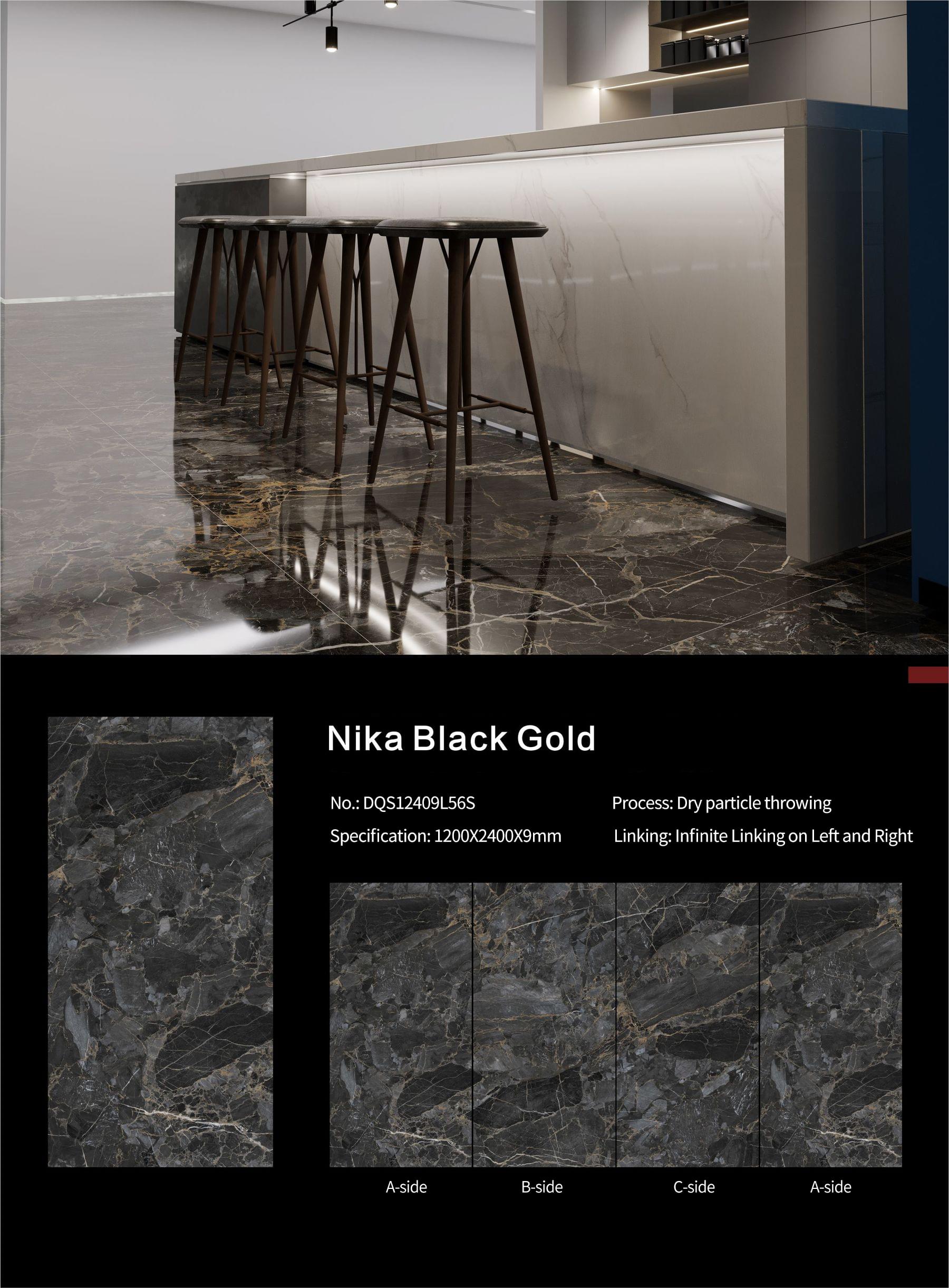 Nika Black Gold Sintered Stone Slabs Polished (2)