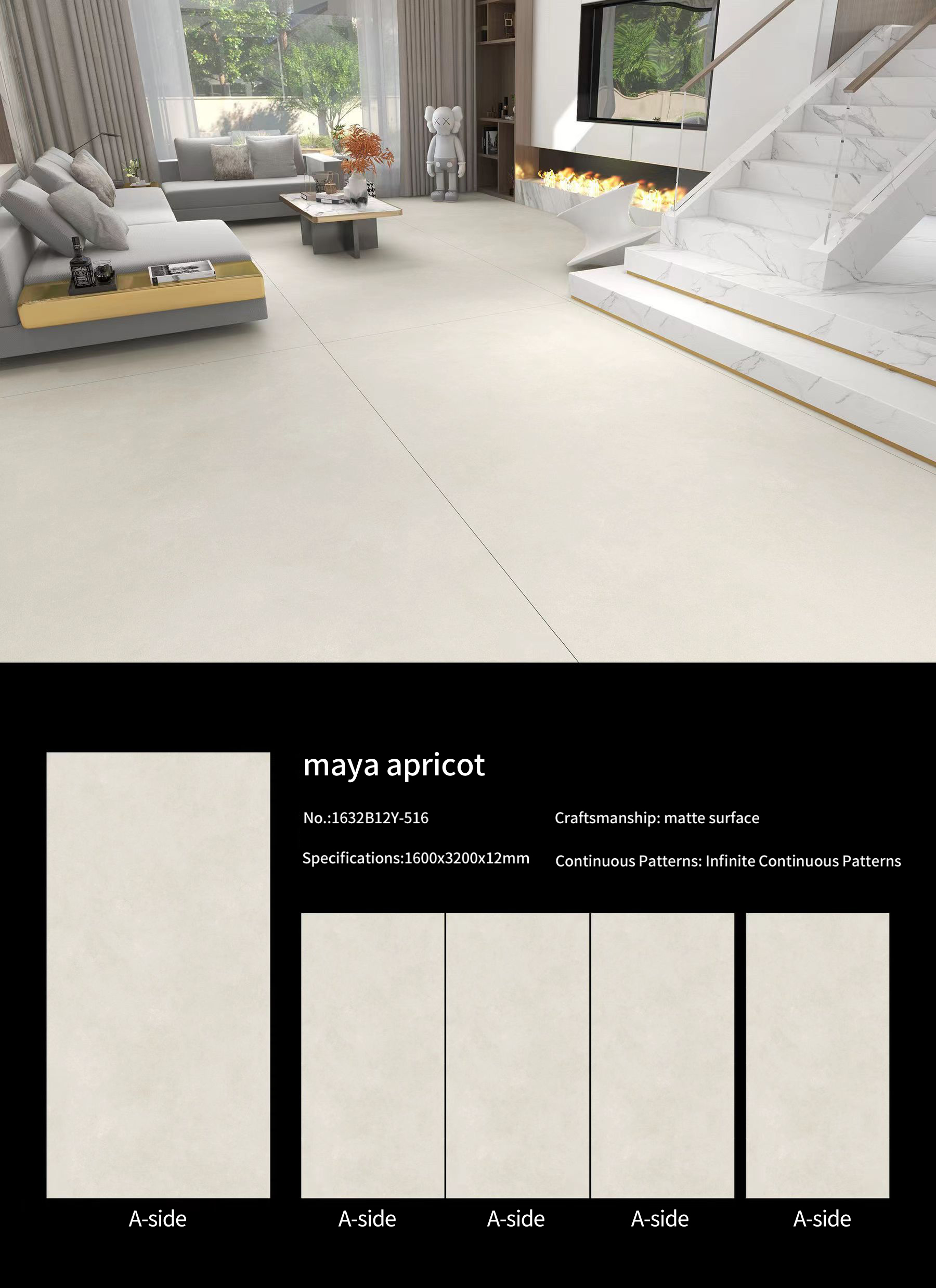 Maya Apricot MT228SM Sintered Stone Countertops Matt Maya Apricot MT228SM Sintered Stone Countertops Matt