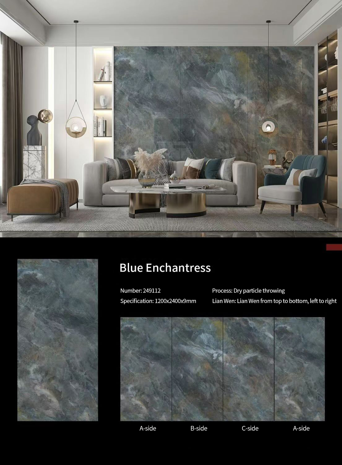 Blue Enchantress Sintered Stone Slabs Polished (1)