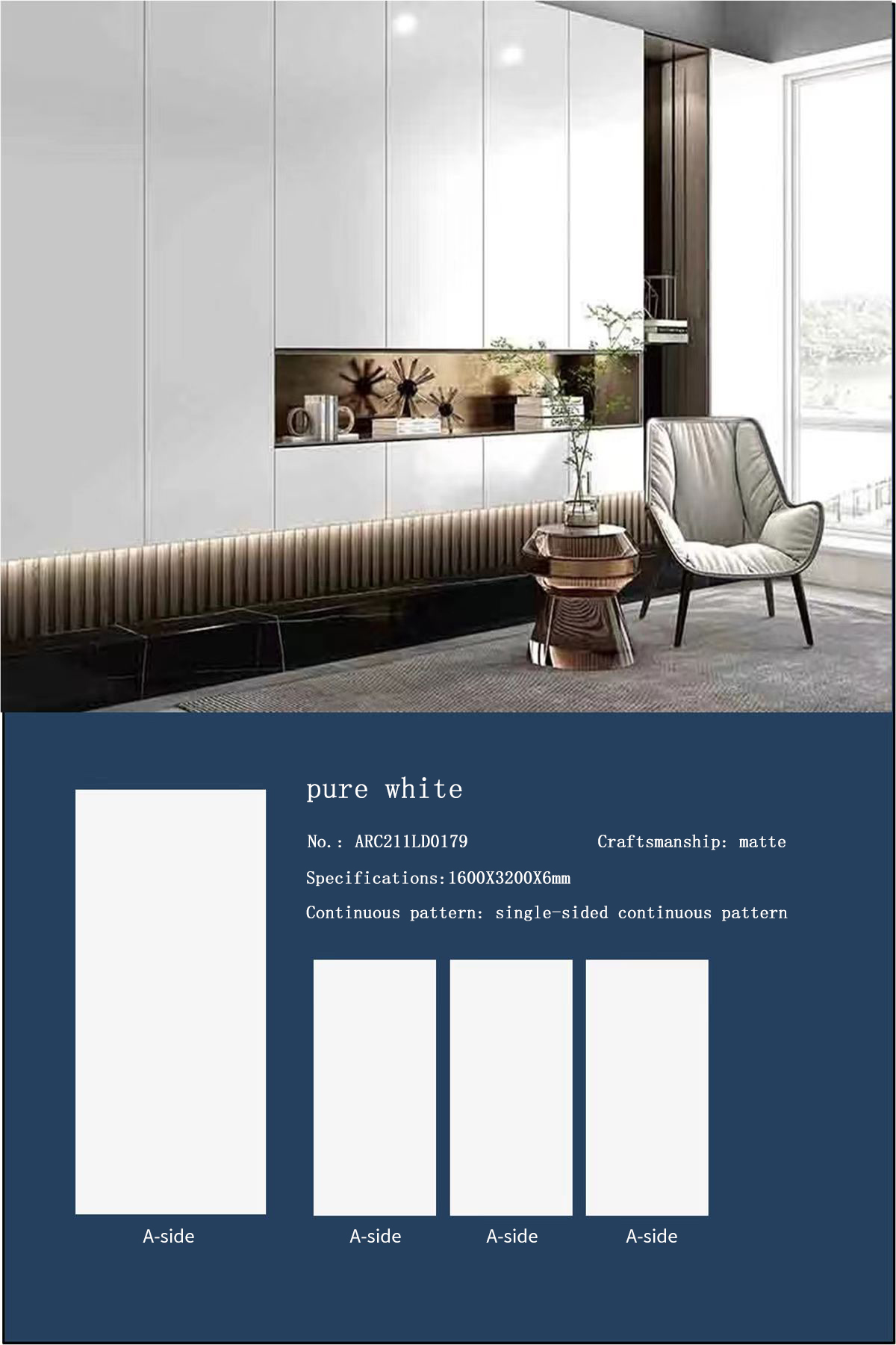 Pure White MT501SM Sintered Stone Countertops Matt Pure White MT501SM Sintered Stone Countertops Matt