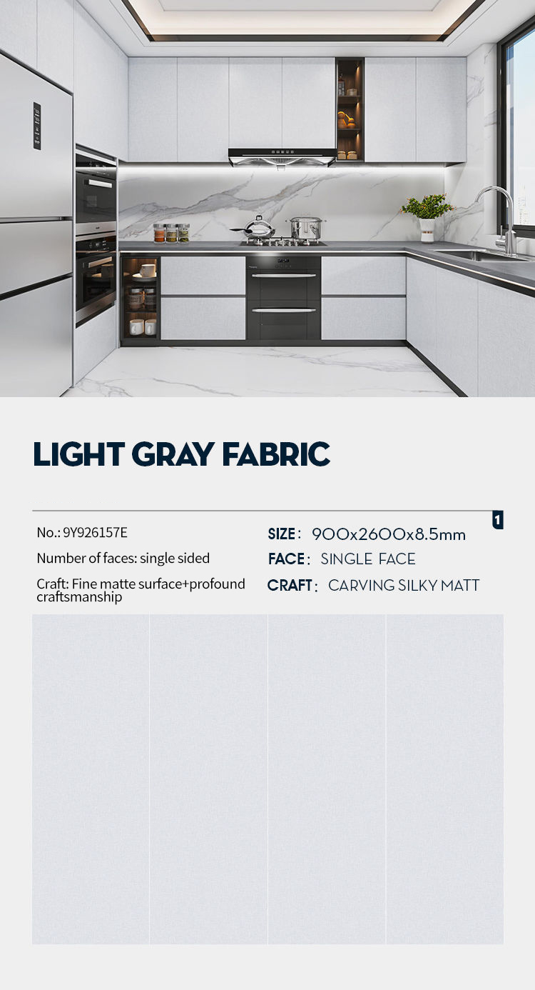 Light Gray Fabric MT2916SM Sintered Stone Countertops Matt (2) Light Gray Fabric MT2916SM Sintered Stone Countertops Matt (2)