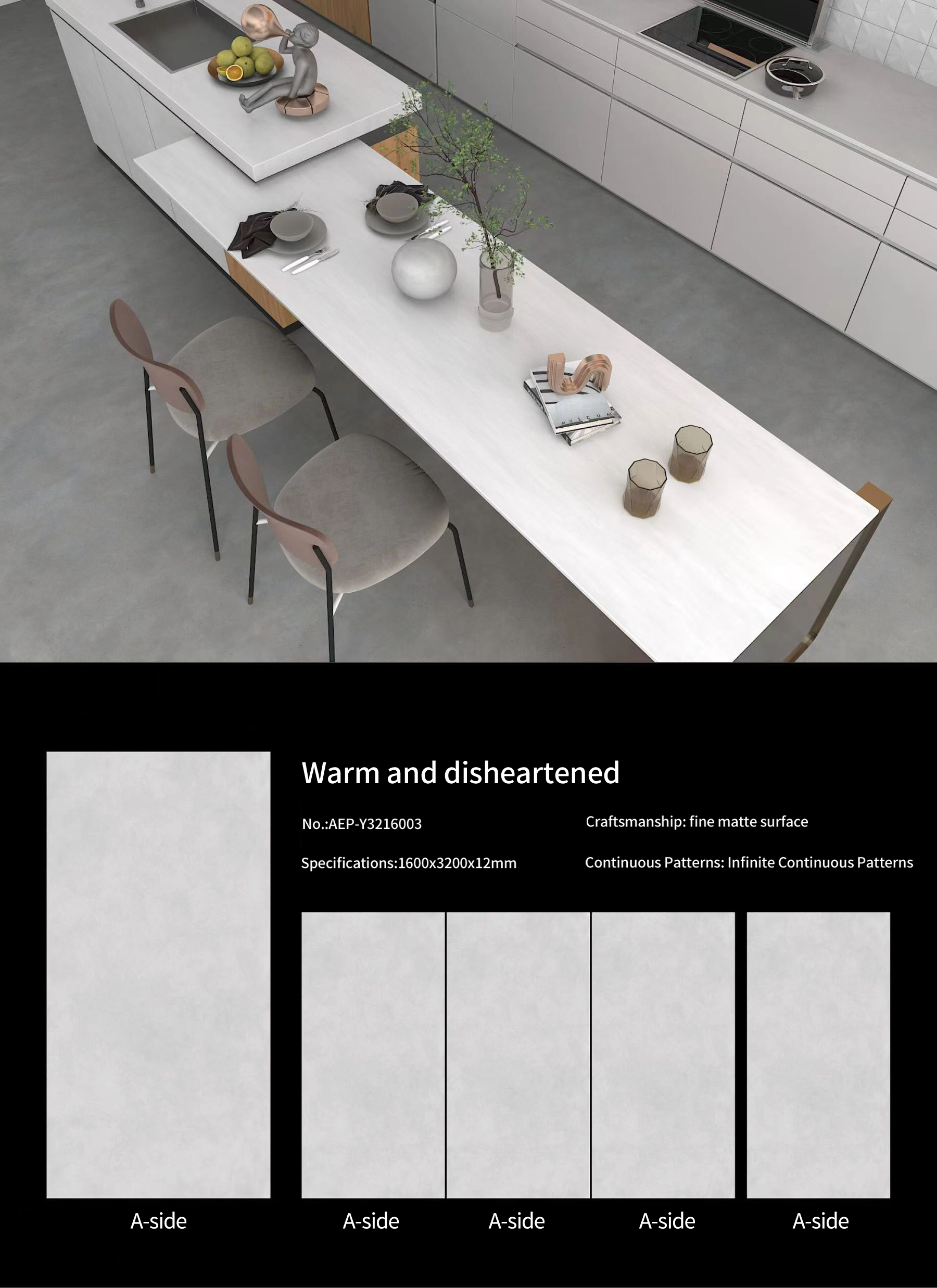 Heart War Ash MT235SM Sintered Stone Countertops Matt (1) Heart War Ash MT235SM Sintered Stone Countertops Matt (1)