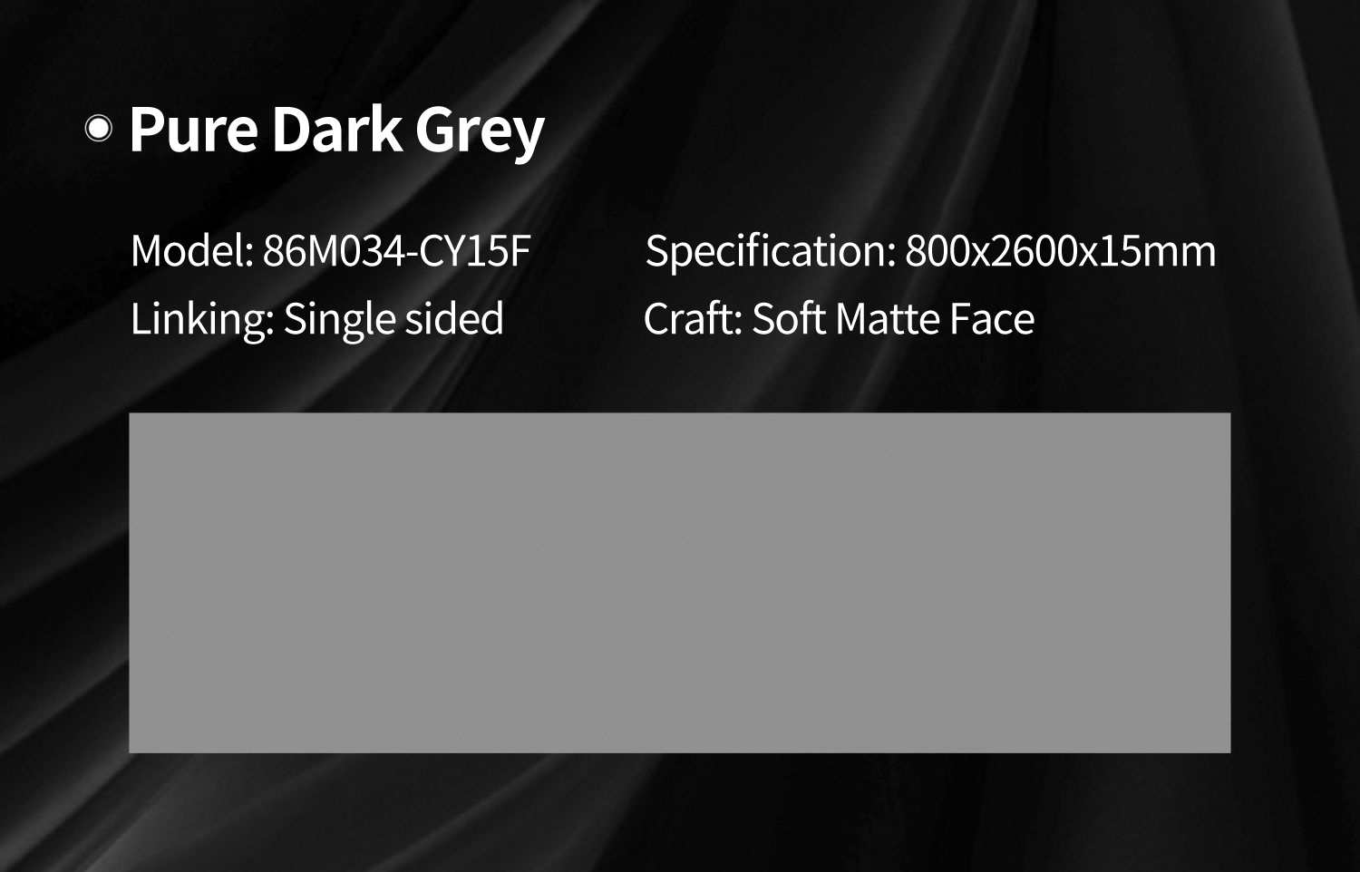 Pure Dark Grey MT3233SM Sintered Stone Countertops Matt Pure Dark Grey MT3233SM Sintered Stone Countertops Matt
