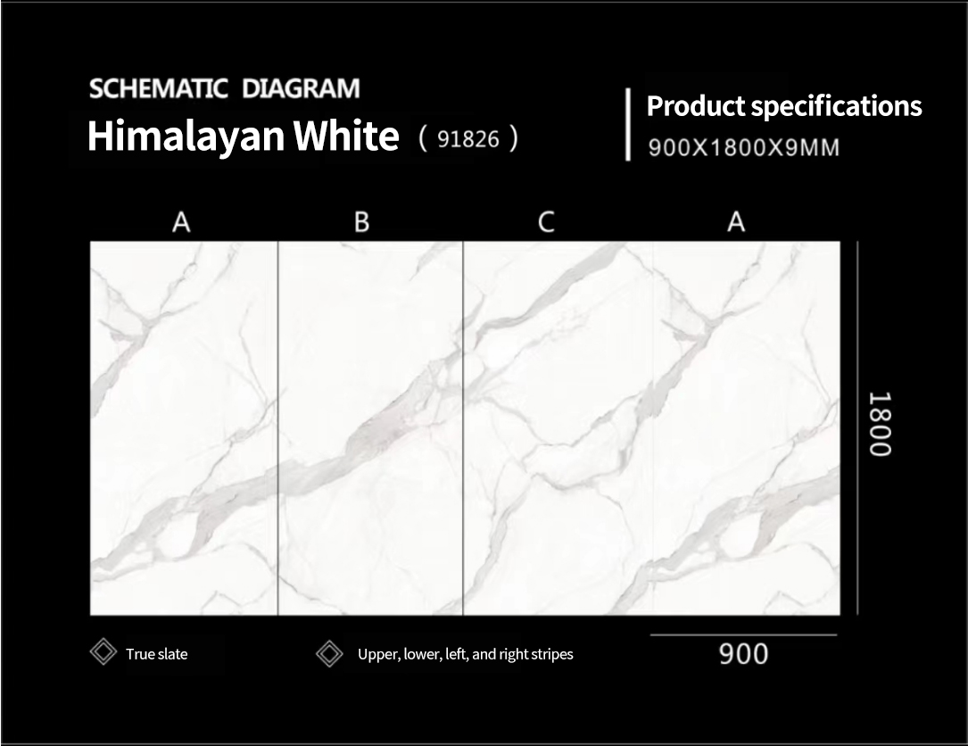 Himalayan White MT3718SP Sintered Stone Slabs Polished Himalayan White MT3718SP Sintered Stone Slabs Polished