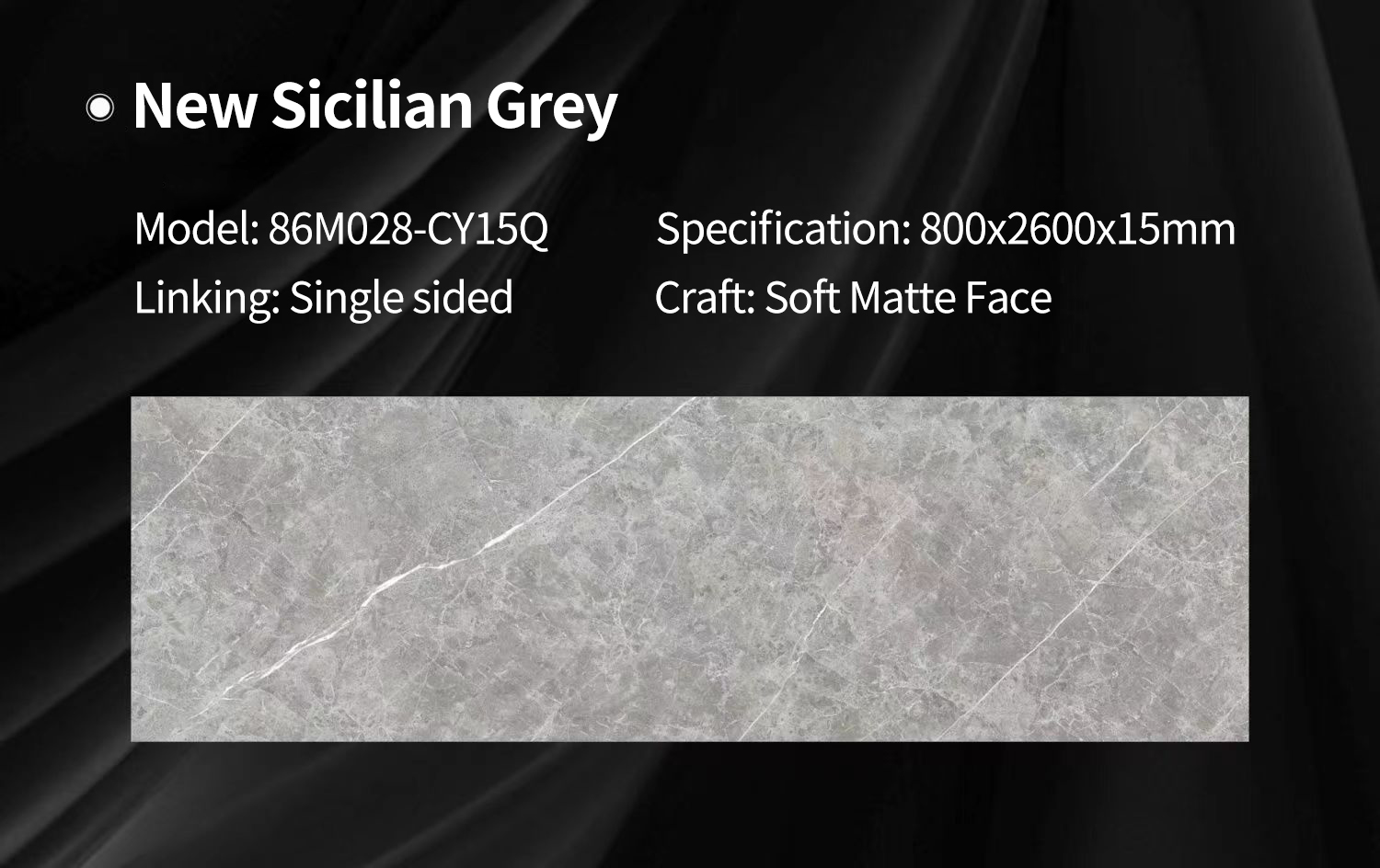 New Sicilian Grey MT3208SM Sintered Stone Countertops Matt New Sicilian Grey MT3208SM Sintered Stone Countertops Matt
