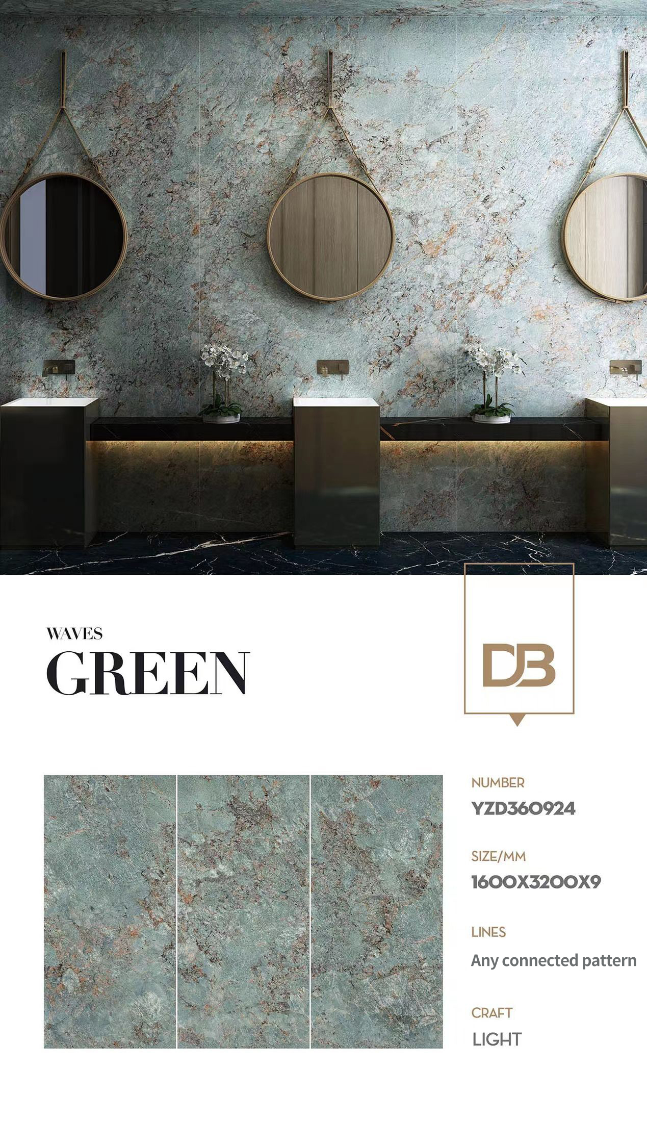 Waves Green MT313SP Sintered Stone Slabs Polished (2) Waves Green MT313SP Sintered Stone Slabs Polished (2)