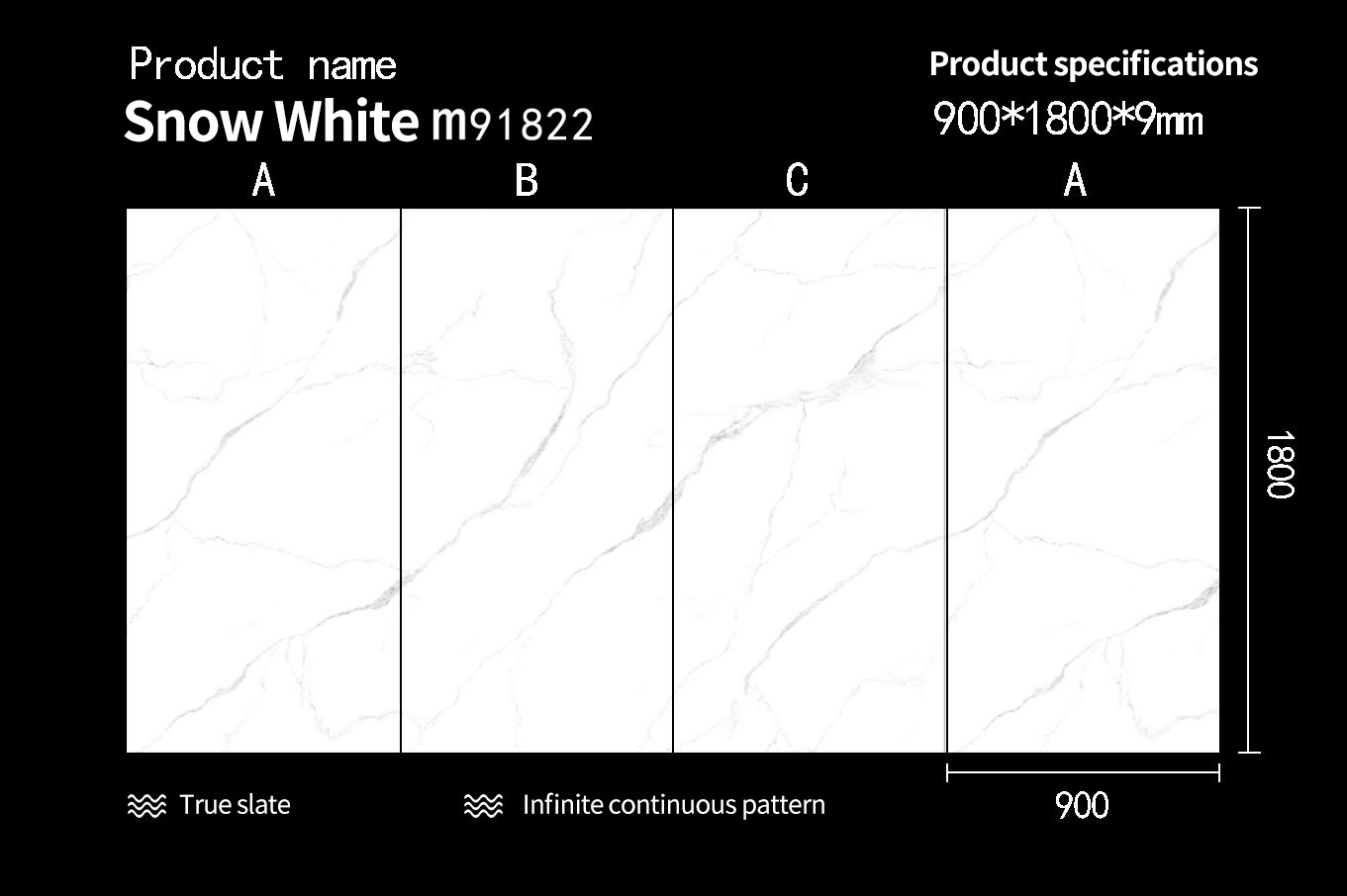 Snow White MT3719SP Sintered Stone Slabs Polished