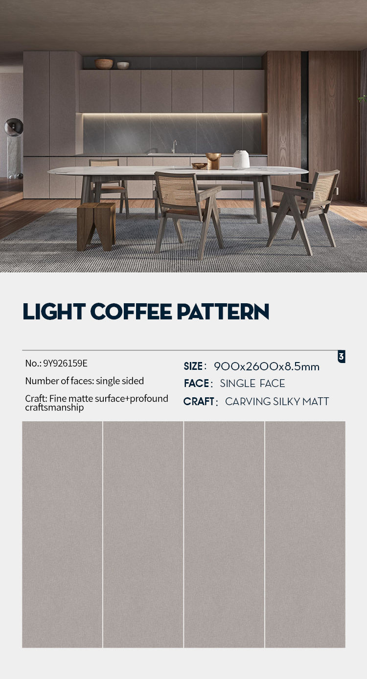 Light Coffee Pattern MT2915SM Sintered Stone Countertops Matt Light Coffee Pattern MT2915SM Sintered Stone Countertops Matt