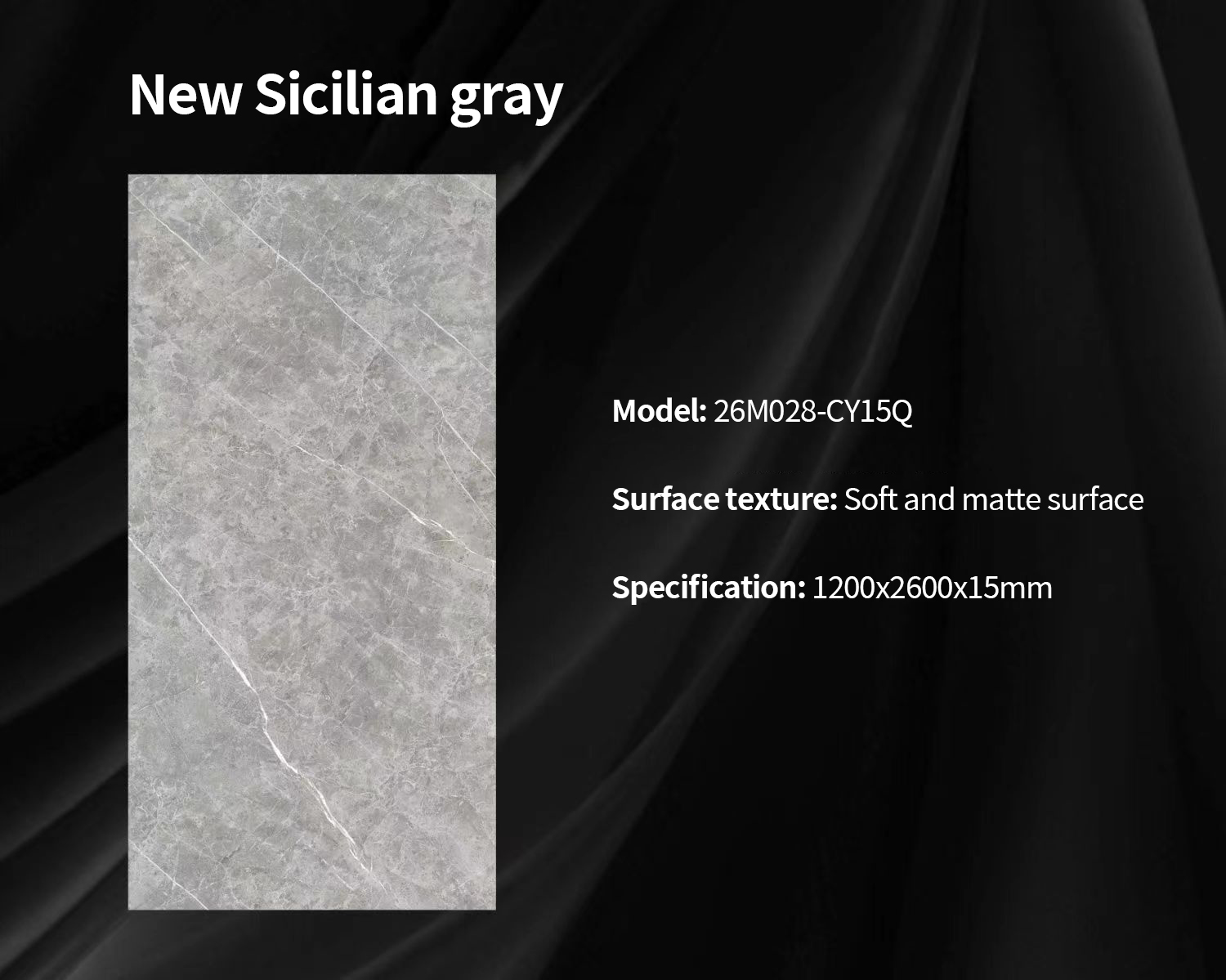 New Sicilian Gray Sintered Stone Countertops Matt New Sicilian Gray Sintered Stone Countertops Matt