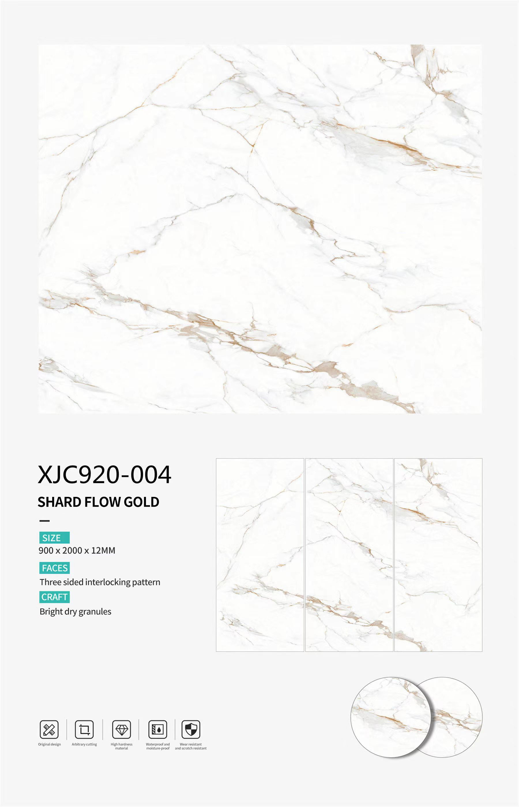 Shard Flow Gold Sintered Stone Slabs Polished (2) Shard Flow Gold Sintered Stone Slabs Polished (2)