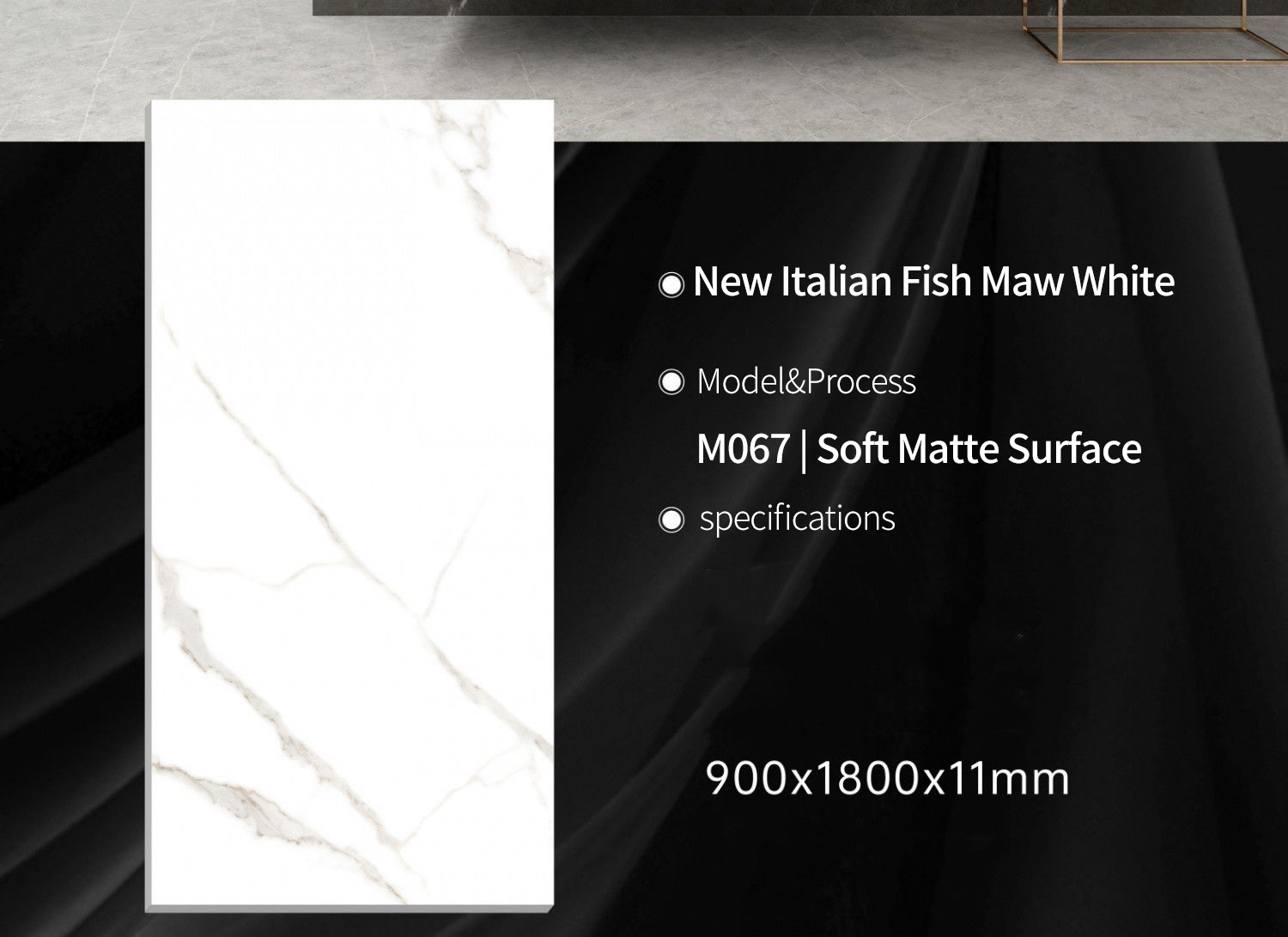 New Itlian Calacatta White MT3903SM Sintered Stone Countertops Matt New Itlian Calacatta White MT3903SM Sintered Stone Countertops Matt