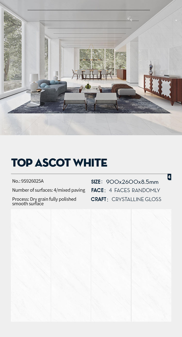 Top Ascot White Sintered Stone Slabs Polished Top Ascot White Sintered Stone Slabs Polished