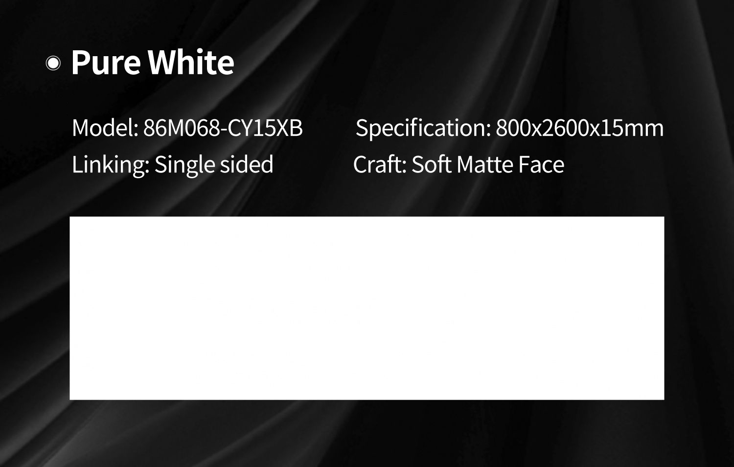Pure White MT3217SM Sintered Stone Countertops Matt Pure White MT3217SM Sintered Stone Countertops Matt
