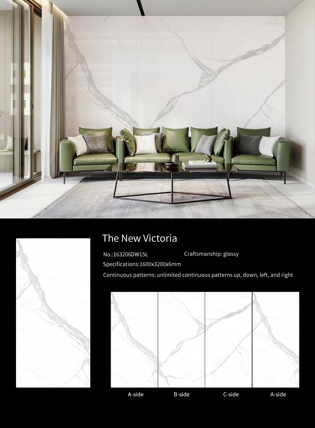 The New Victoria MT405SP Sintered Stone Slabs Polished The New Victoria MT405SP Sintered Stone Slabs Polished