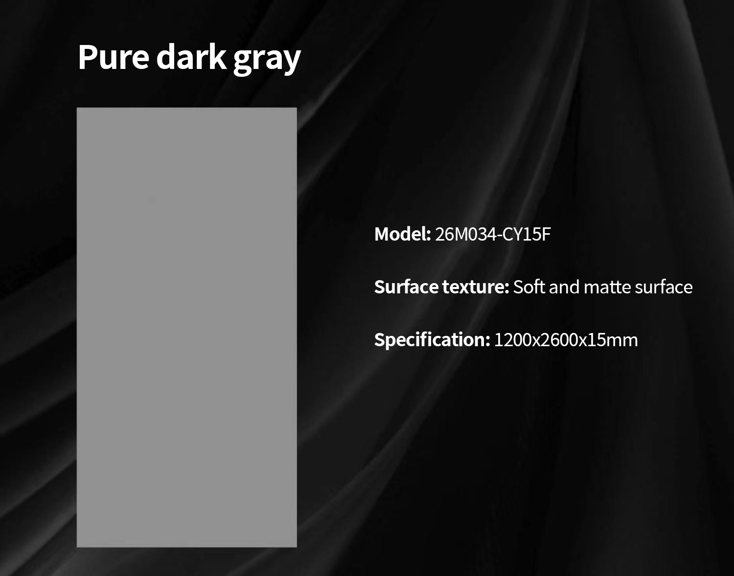 Pure Dark Gray Sintered Stone Countertops Matt Pure Dark Gray Sintered Stone Countertops Matt