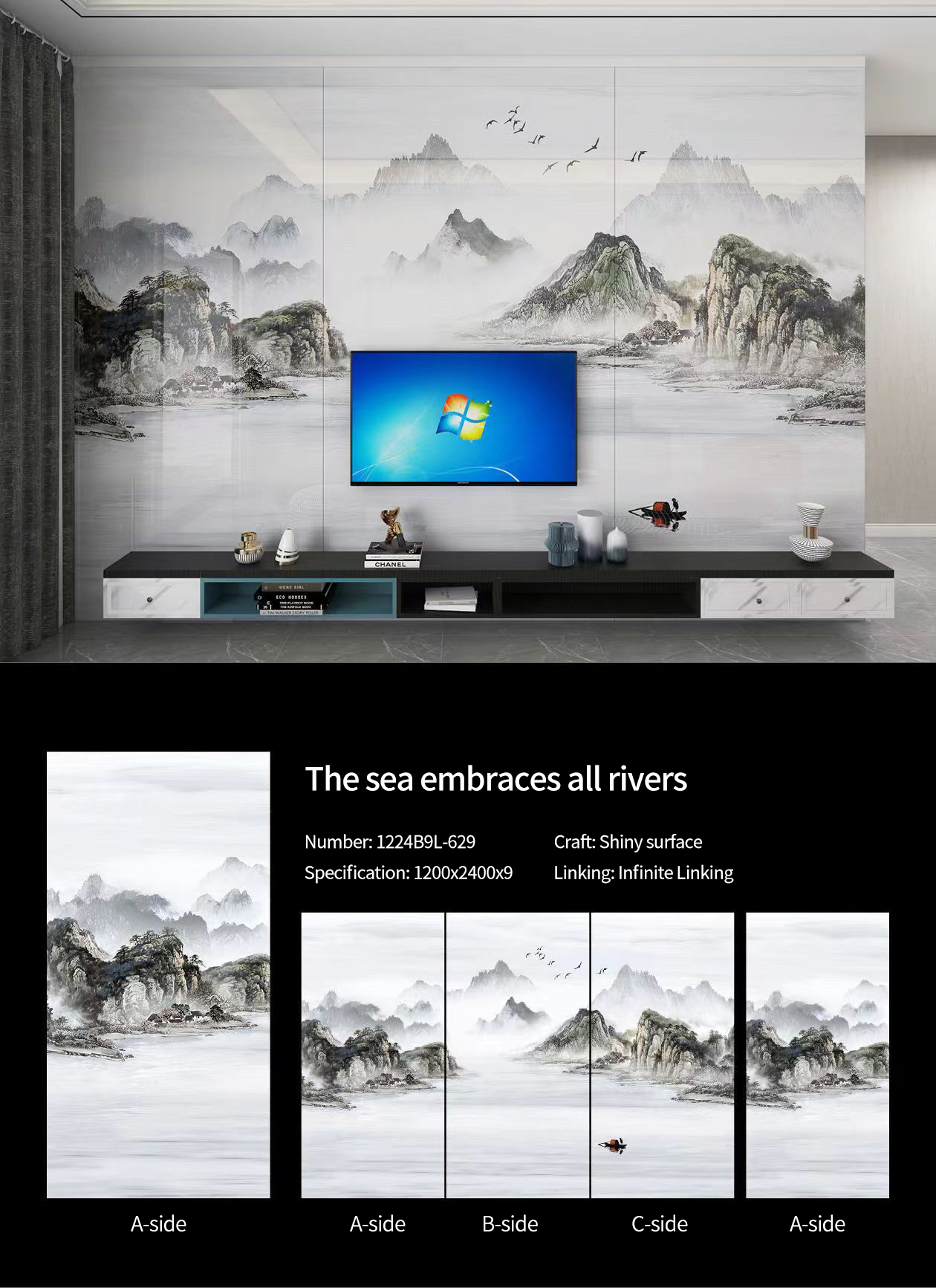 The sea embraces all rivers Sintered Stone Slabs Polished (1)